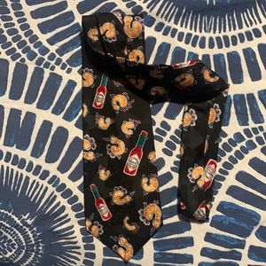 Tabasco black silk tie